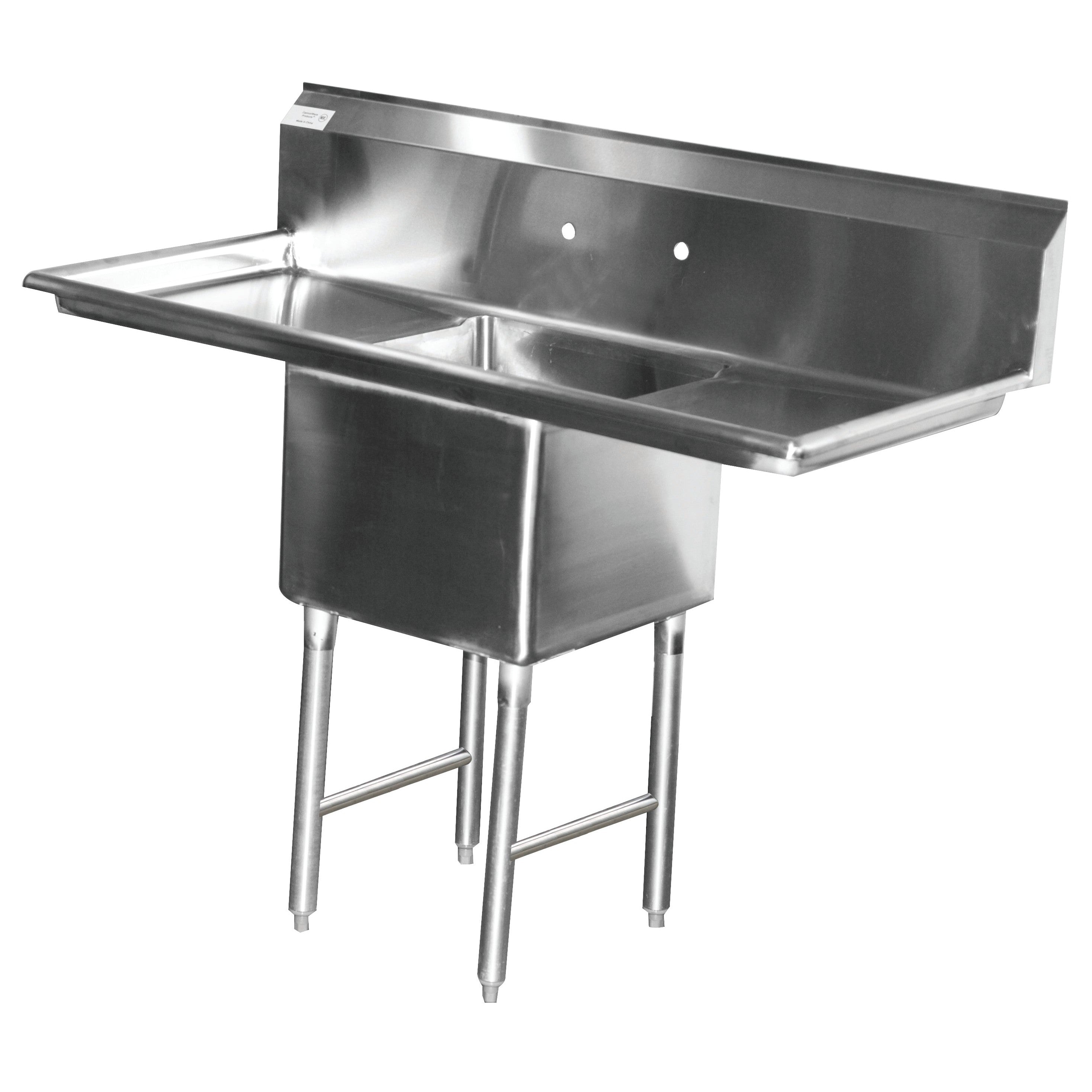 Sinks - 14" Deep Heavy Duty Sink 1 Bowl - Dimensions: 44.5" W x 29.5" D x 45.5" H - Materials: 16 Gauge, 304 Series Stainless Steel