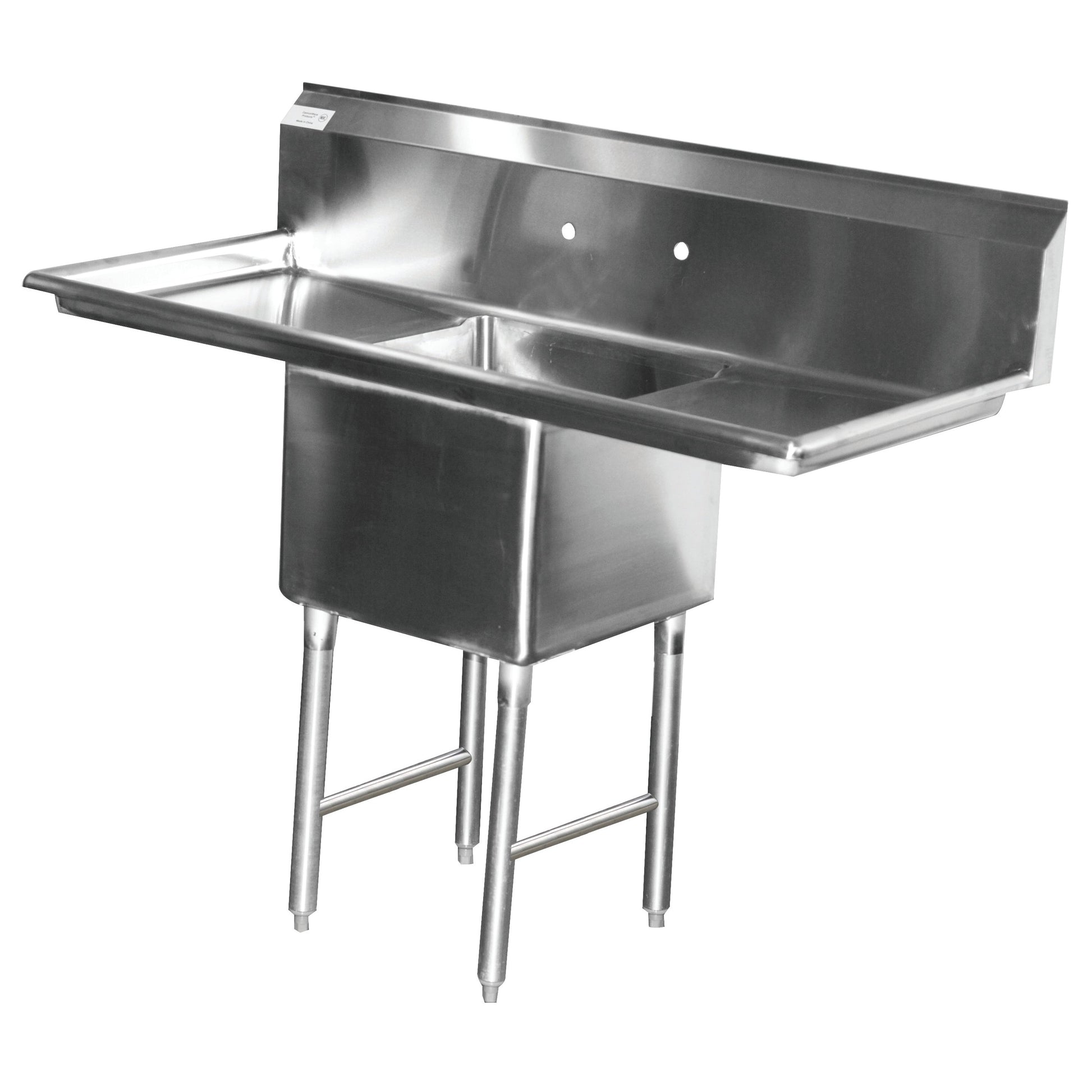 Sinks - 14" Deep Heavy Duty Sink 1 Bowl - Dimensions: 38.5" W x 23.5" D x 45.5" H - Materials: 16 Gauge, 304 Series Stainless Steel