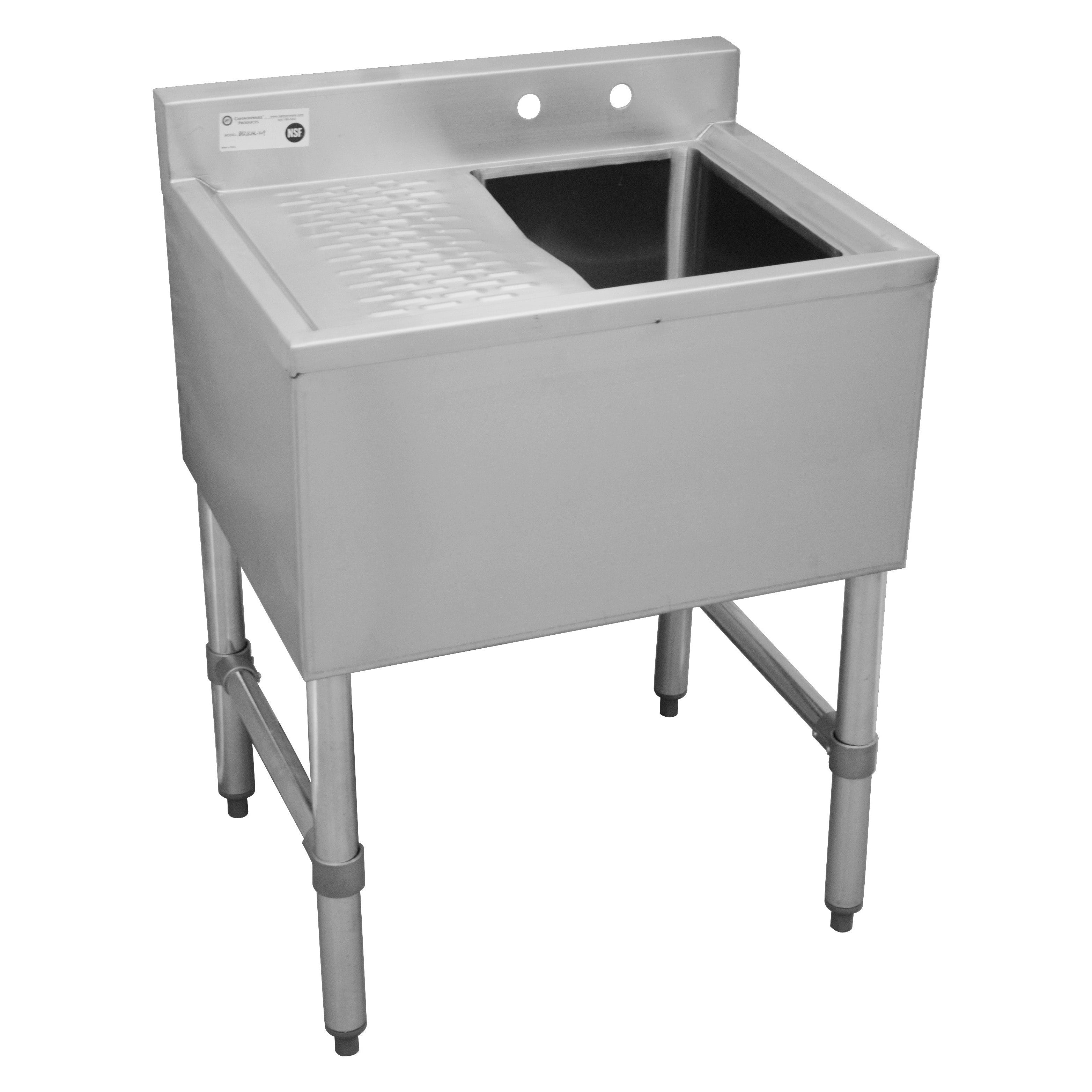 Serv-Ware - Sinks - 24" Bar Sink 1 Bowl - Dimensions: 24" W x 18.75" D x 33" H