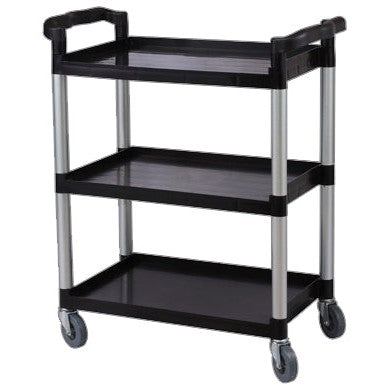 Bus Cart - Black 3 Shelf