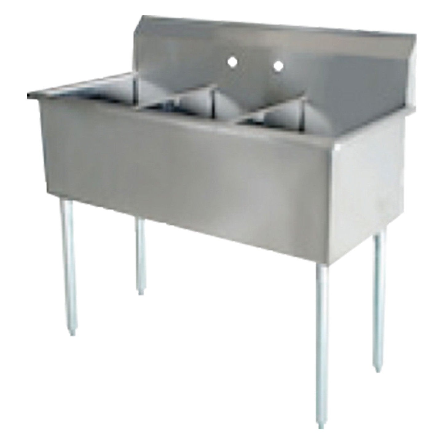 Serv-Ware - Sinks - 39" Budget Sink 3 Bowls - Dimensions: 39" W x 24.5" D x 41" H
