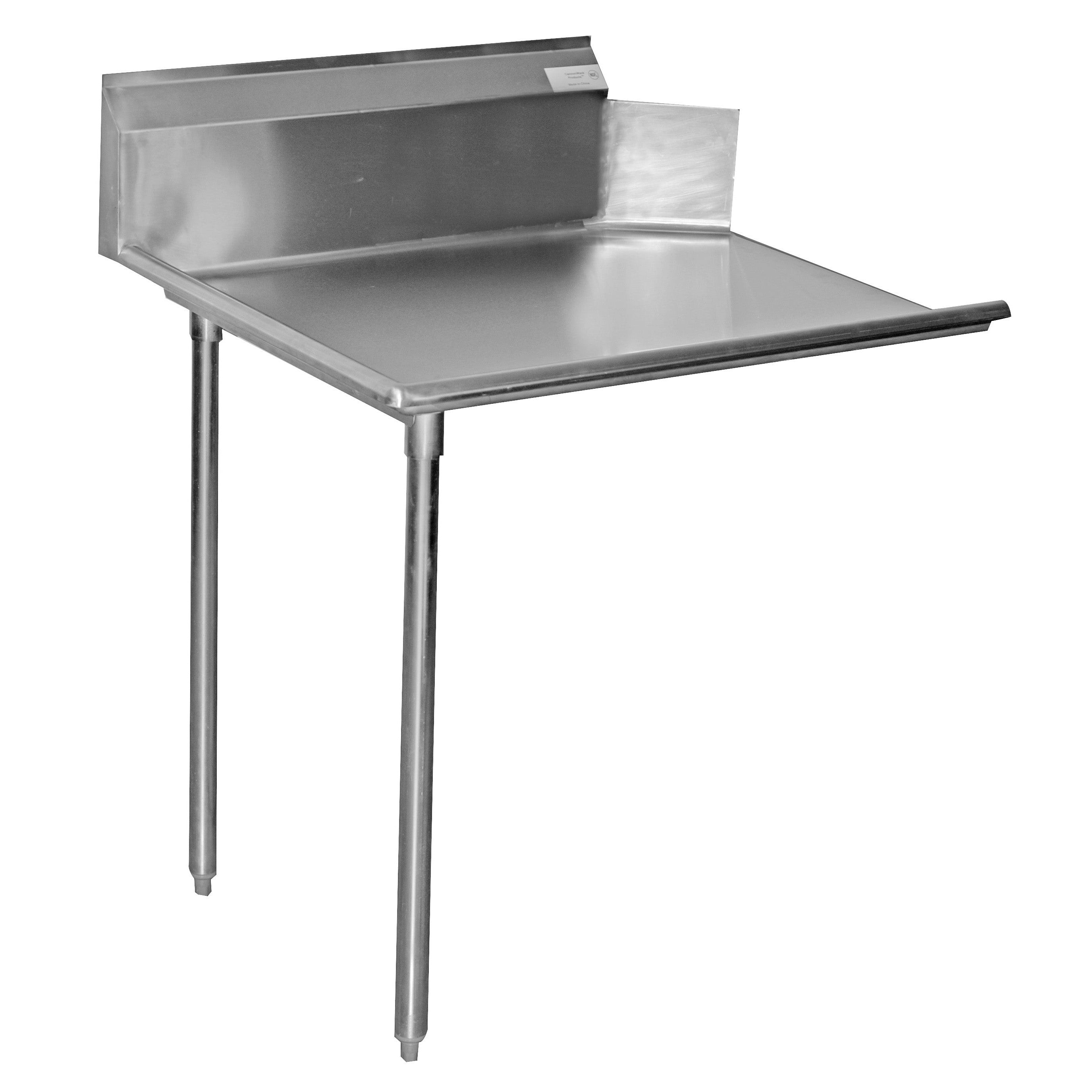 Serv-Ware - Tables - 24" Clean Dish Table (Right) - Dimensions: 24" W x 30" D x 41.5" H - Materials: 16 Gauge, 304 Series Stainless Steel