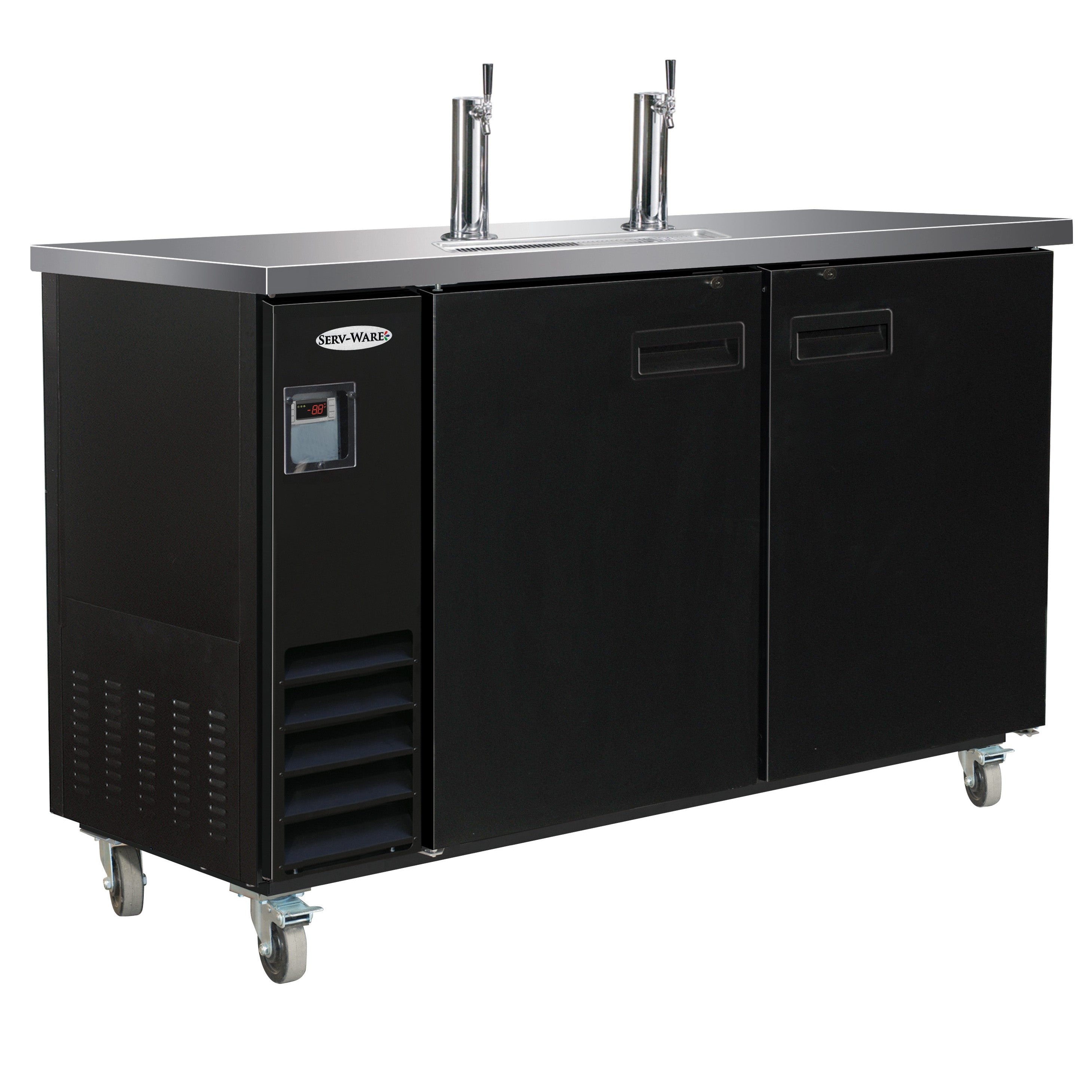 61" Beer Dispenser - 2 Towers, 2 Faucets