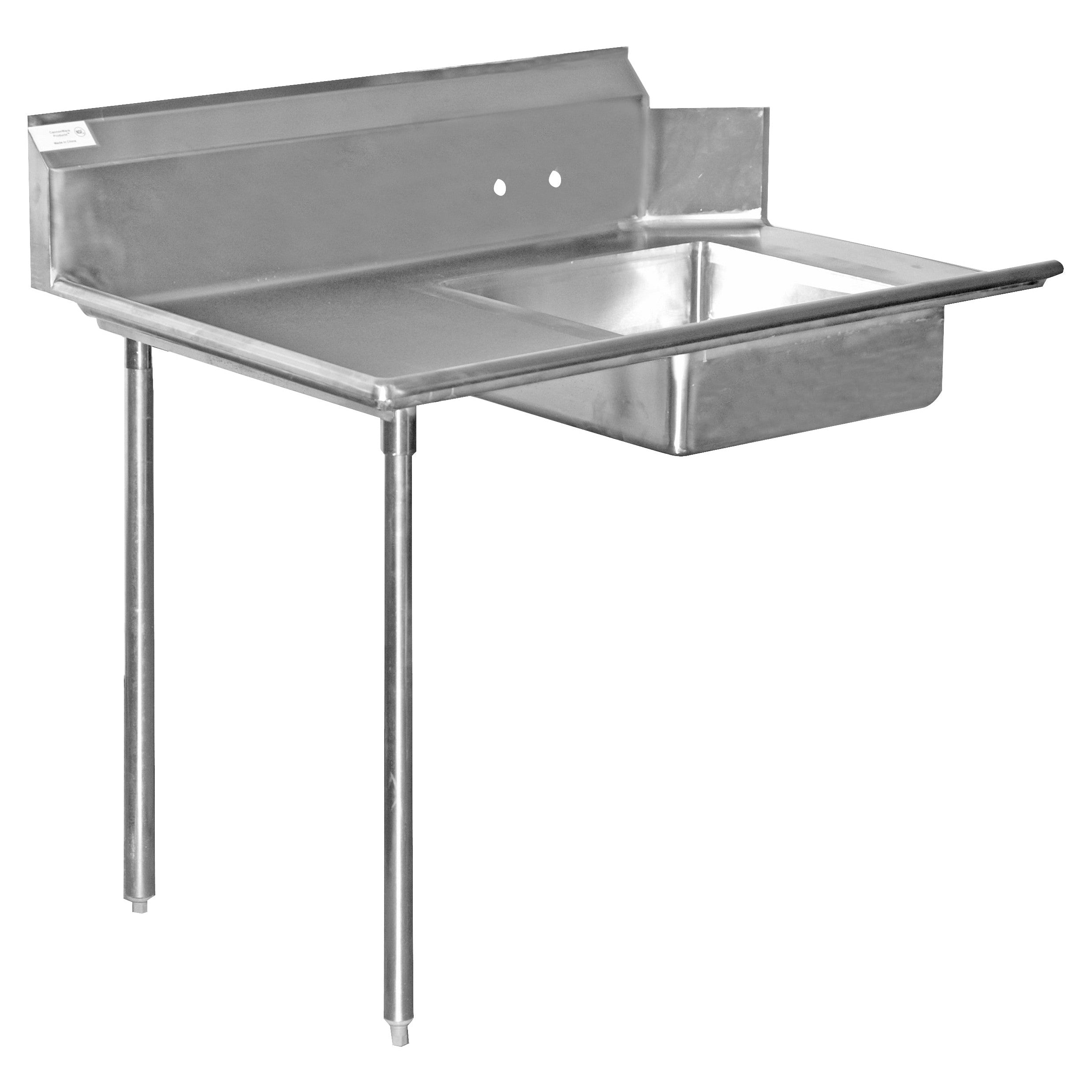 Serv-Ware - Sinks - 48" Soiled Dish Table (Left to Right Operation) - 48" W x 30" D x 41.5" H