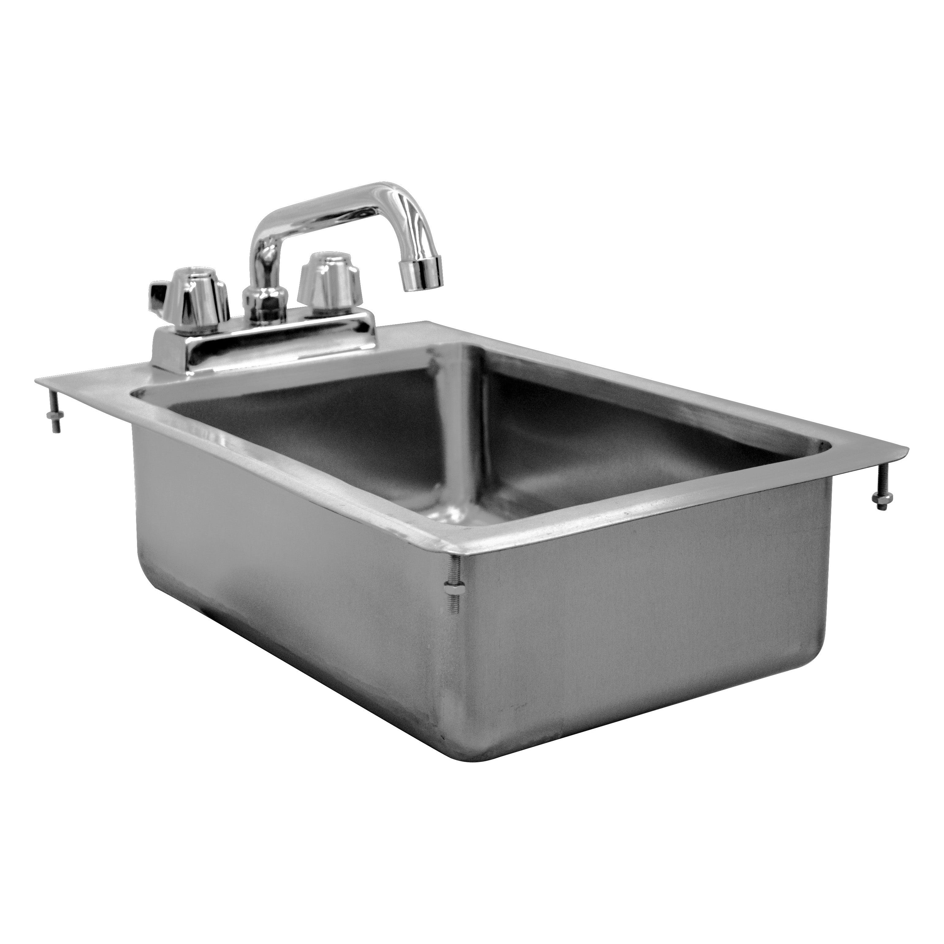 Serv-Ware - Sinks - 12" Drop-In Sink - 12" W x 18" D x 5" H