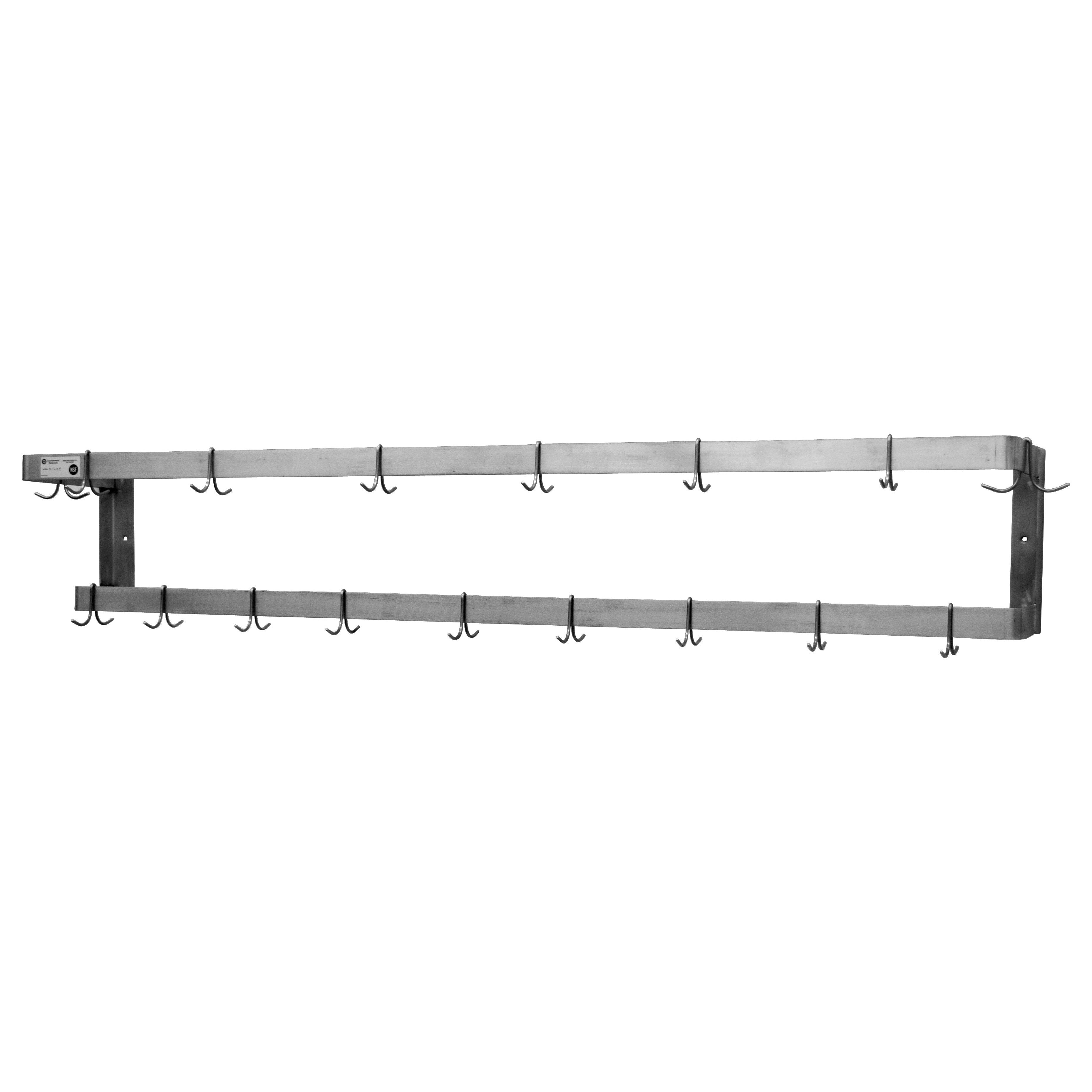 96" Double Pot Hook Rack w/ 16 Hooks
