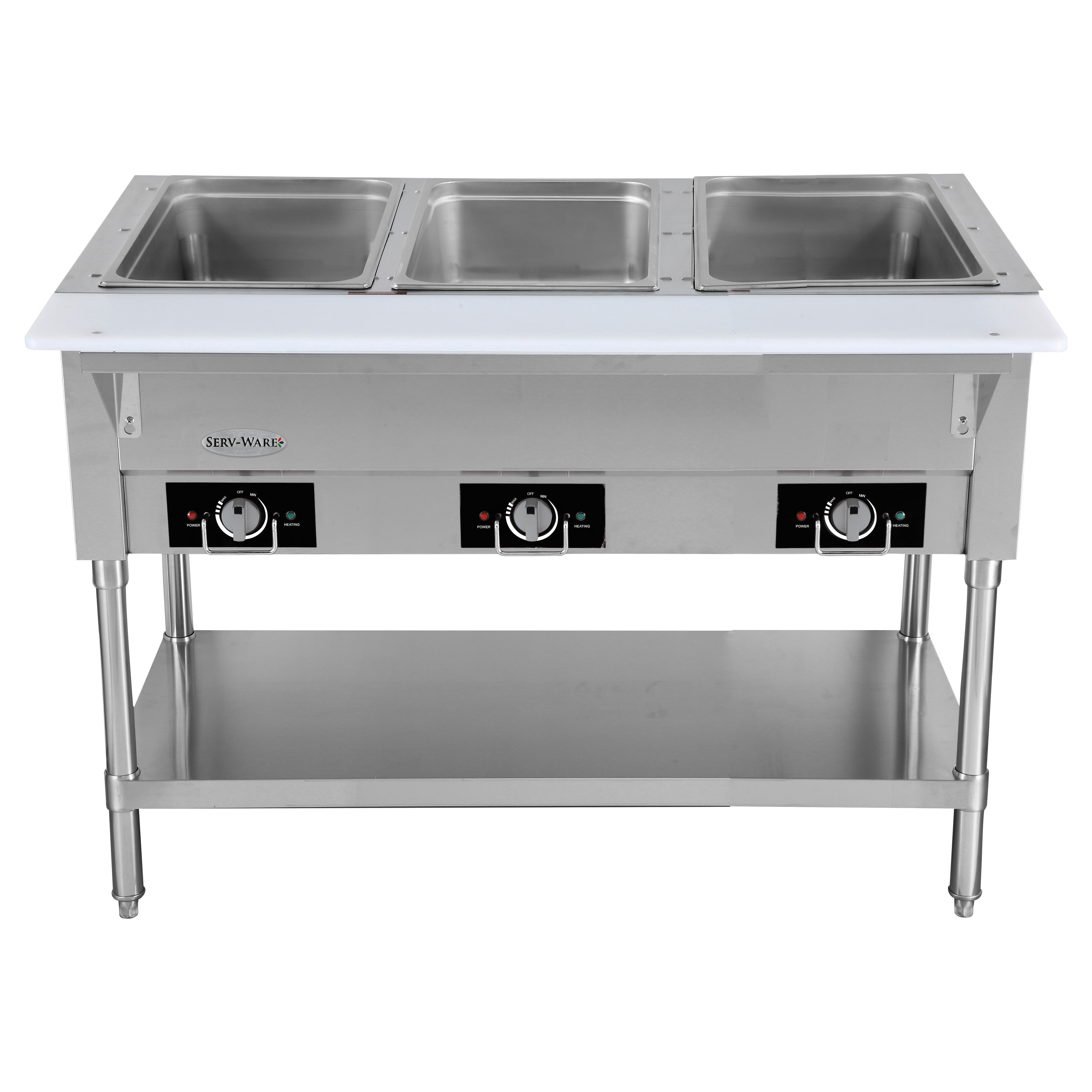 3 Open Well Electric Steam Table