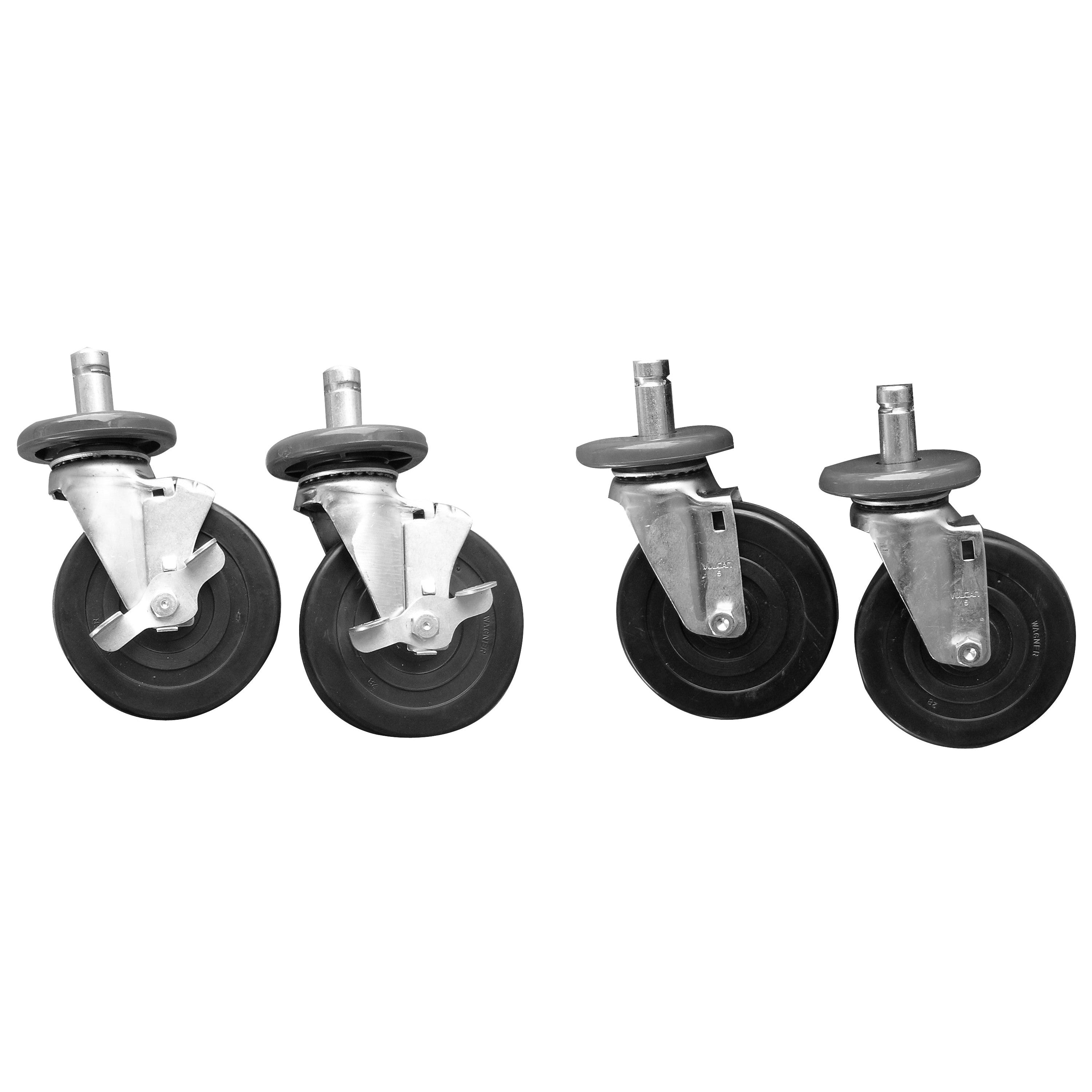 Wire Shelving - Casters - Set of 4 Insert Stem - 5" - For Wire Shelving Only