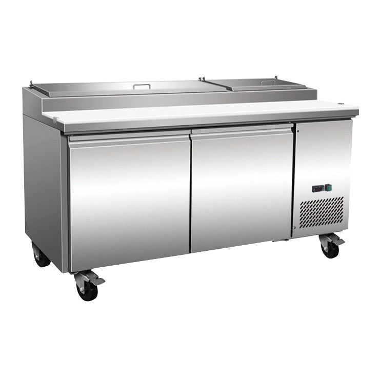 Refrigeration - 71" 9 Pan Pizza Prep Unit - Dimensions: 71" W x 32.3" D x 41.3" H