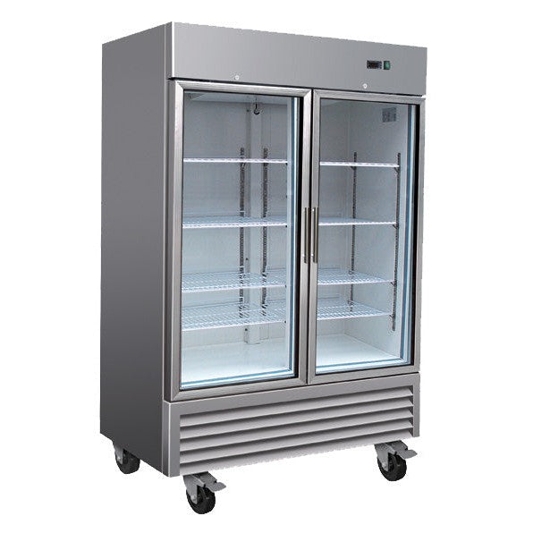 Two (2) Glass Door Reach-In Refrigerator