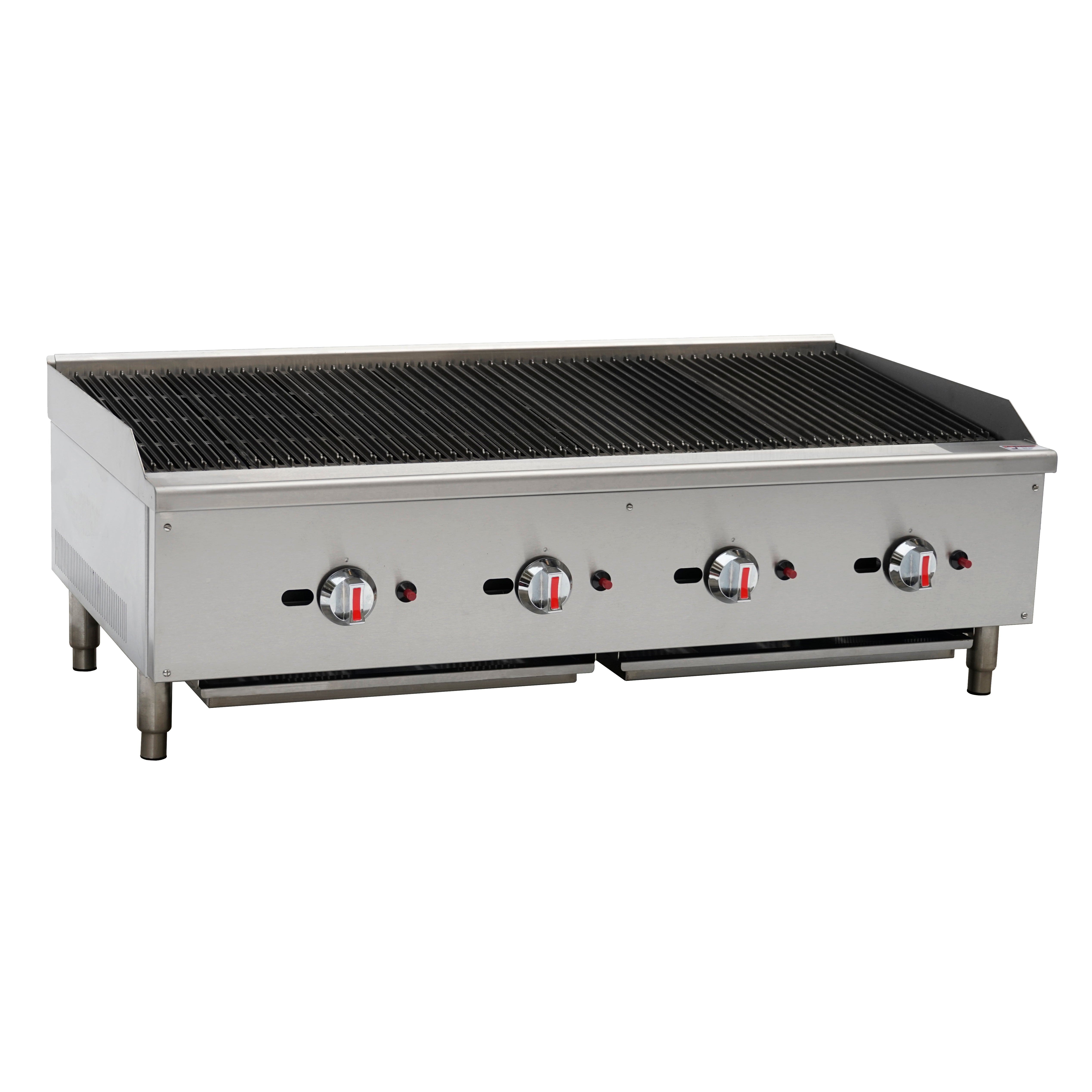 4 Burner Gas Radiant Charbroiler, Natural Gas