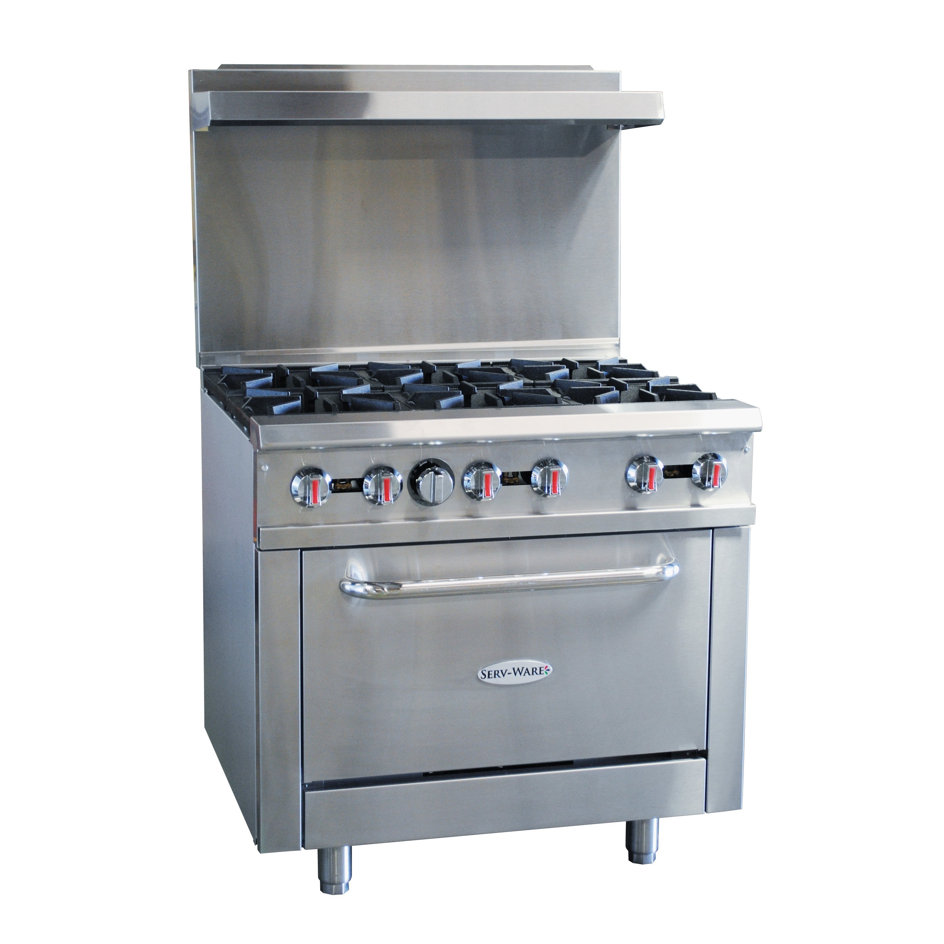Gas Cooking - 36" Gas Range with Six (6) Open Burners - Liquid Propane - Dimensions: 36" W x 32.6" D x 60" H