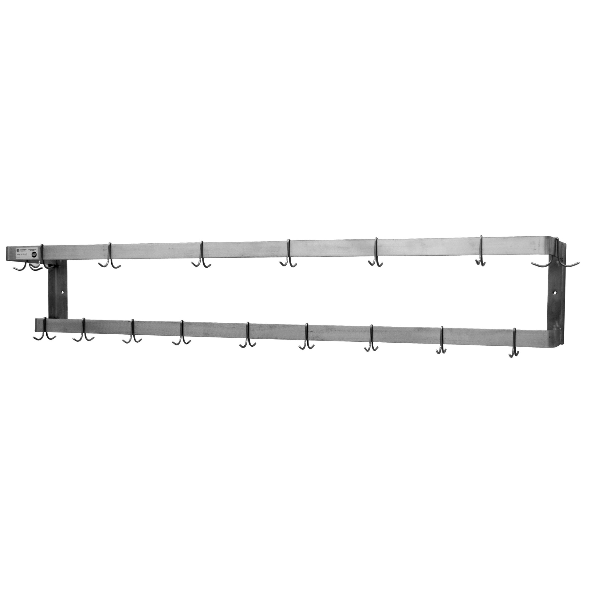 36" Double Pot Hook Rack w/ 6 Hooks