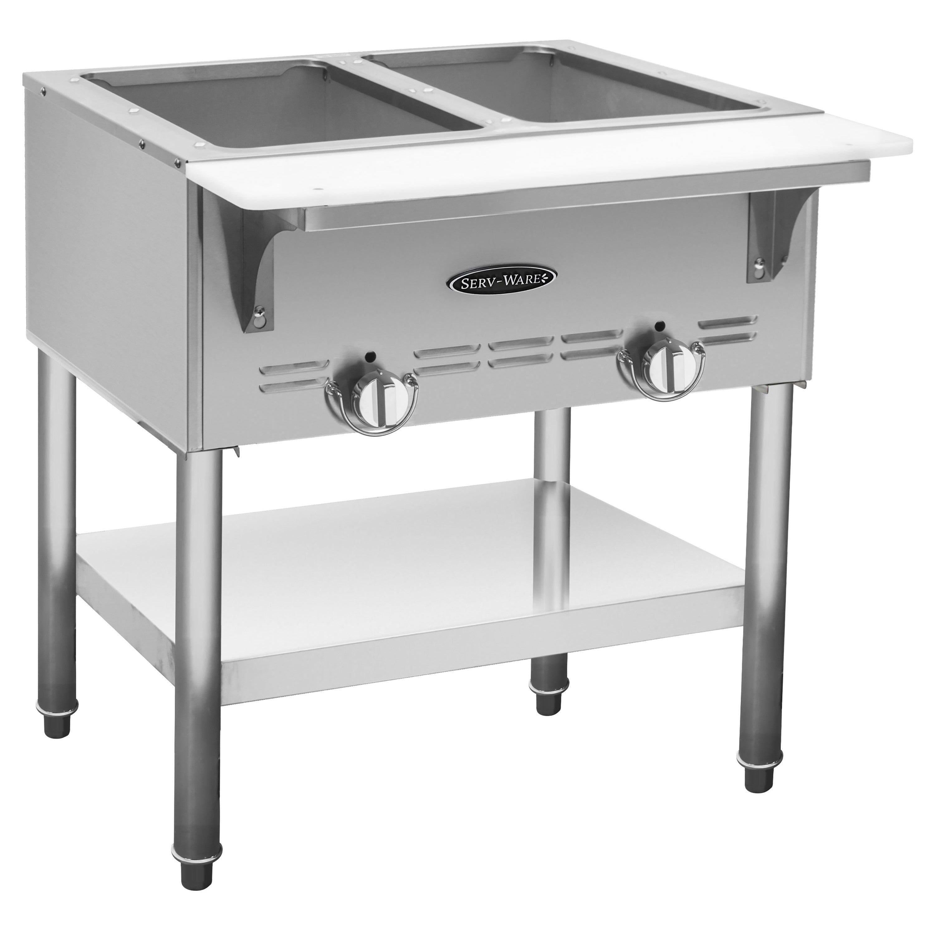 Gas Cooking - 2 Bay Gas Steam Table - Liquid Propane - 30.39"W x 22.5"D x 33.15"H