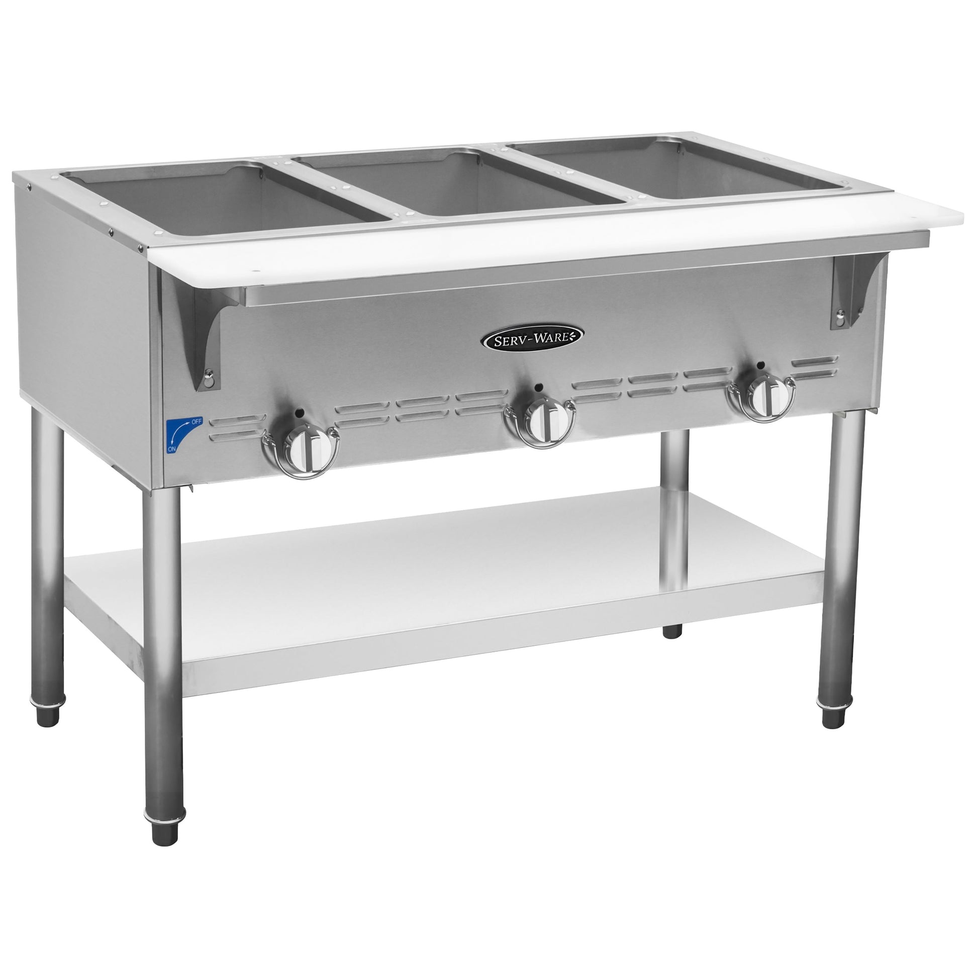 Gas Cooking - 3 Bay Gas Steam Table - Liquid Propane - 44.37"W x 22.5"D x 33.15"H