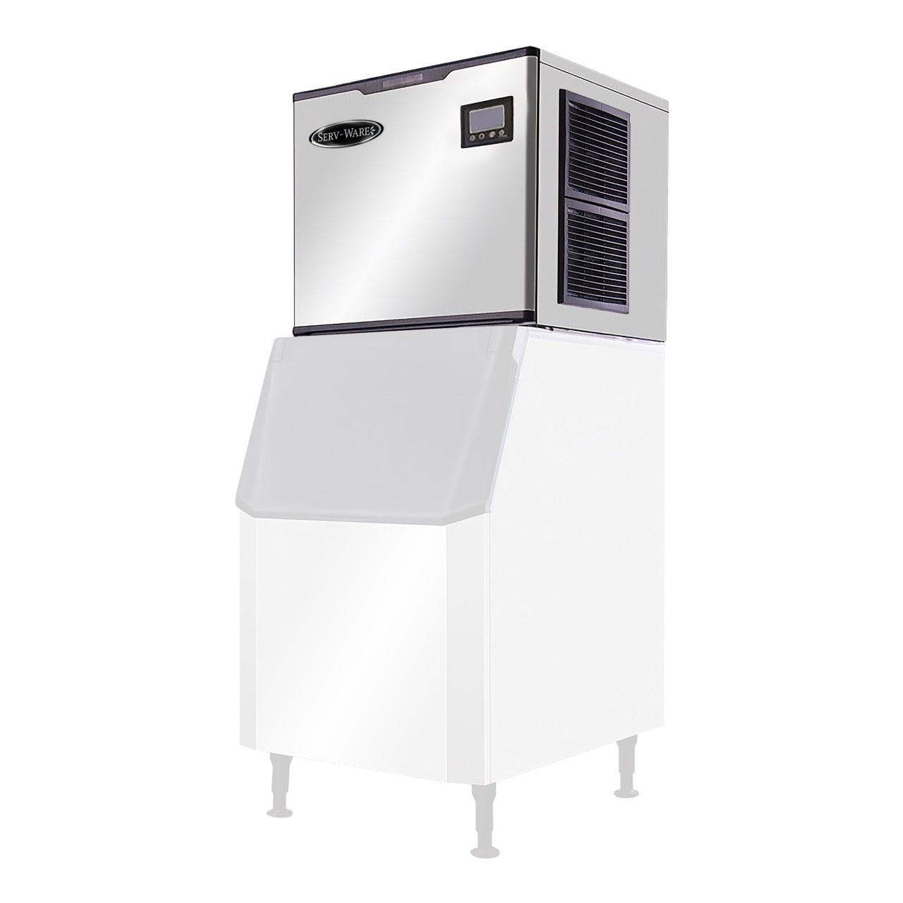 Wide Head Ice Machine - Half Cube, 700 lbs/24 hrs, 440 lb Bin