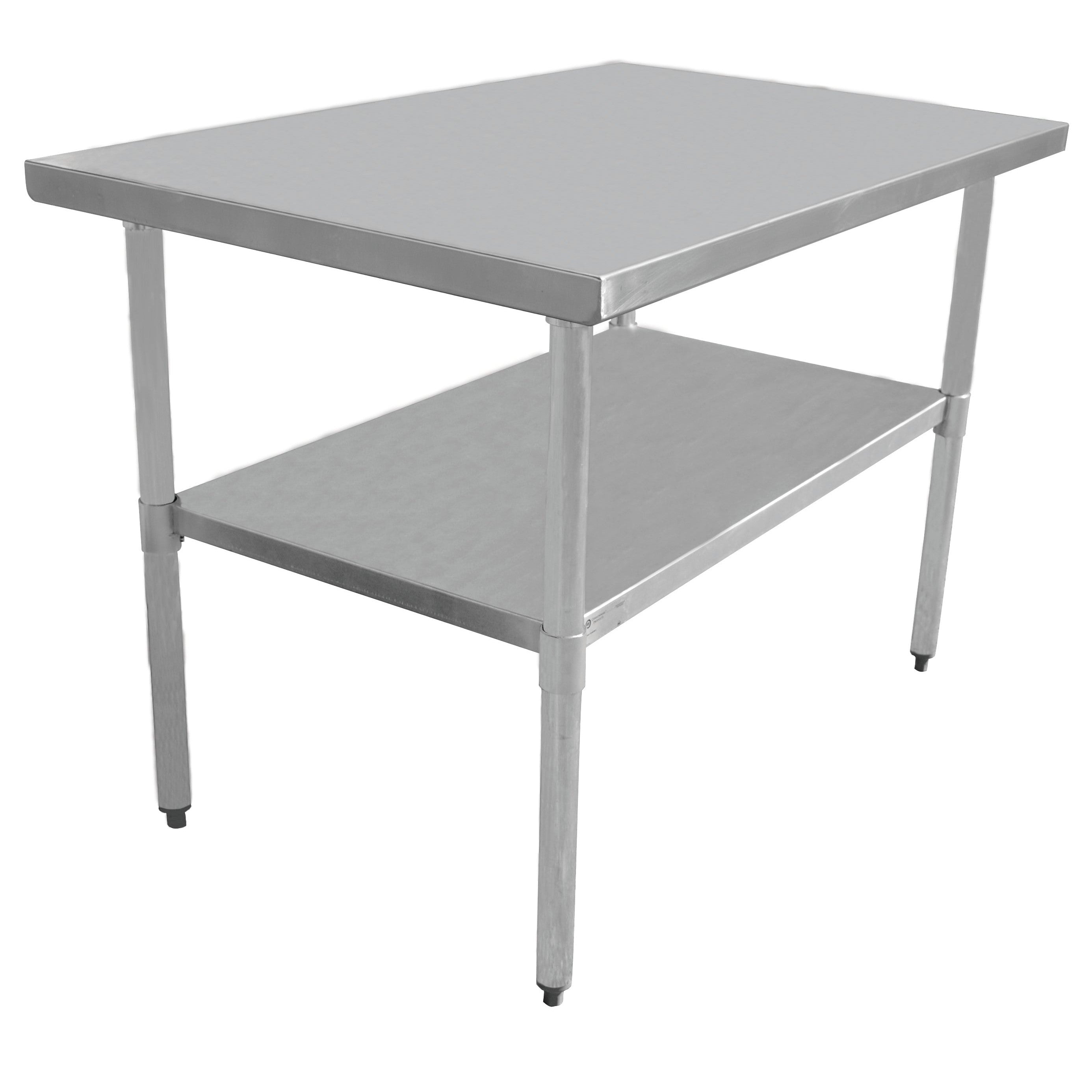 Tables - 36" Work Table - Stainless Undershelf - (30" Depth) - Dimensions: 36" W x 30" D x 34" H