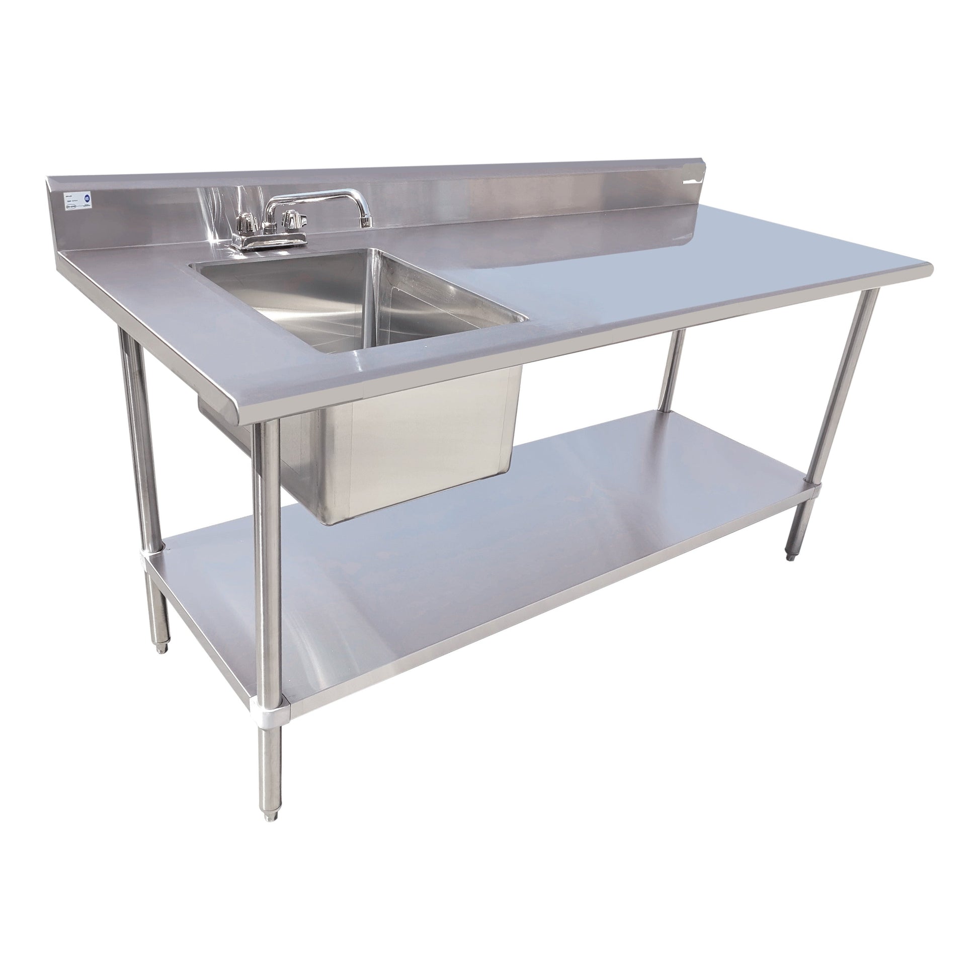 72" Table w/ Sink (Left)