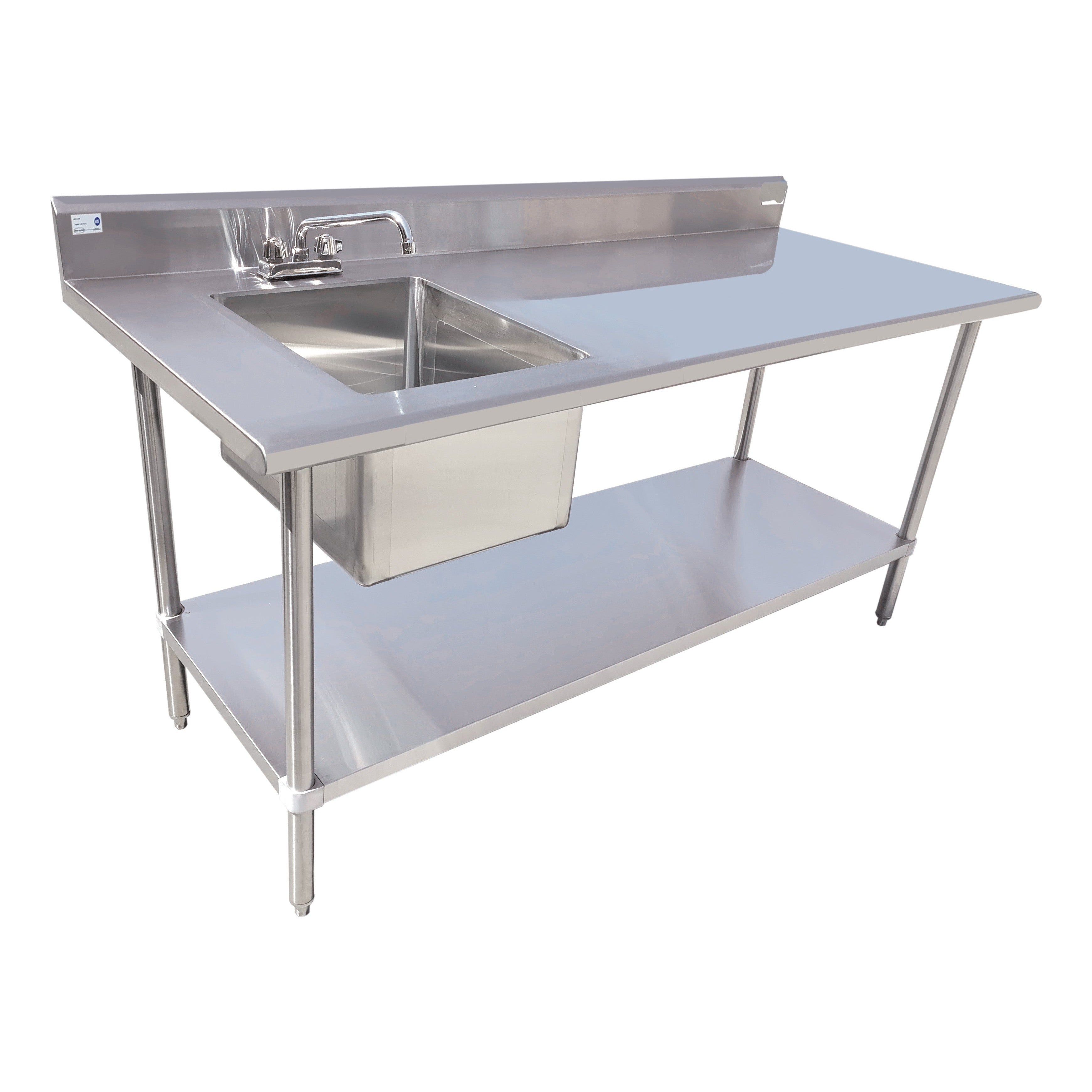 72" Table w/ Sink (Left)